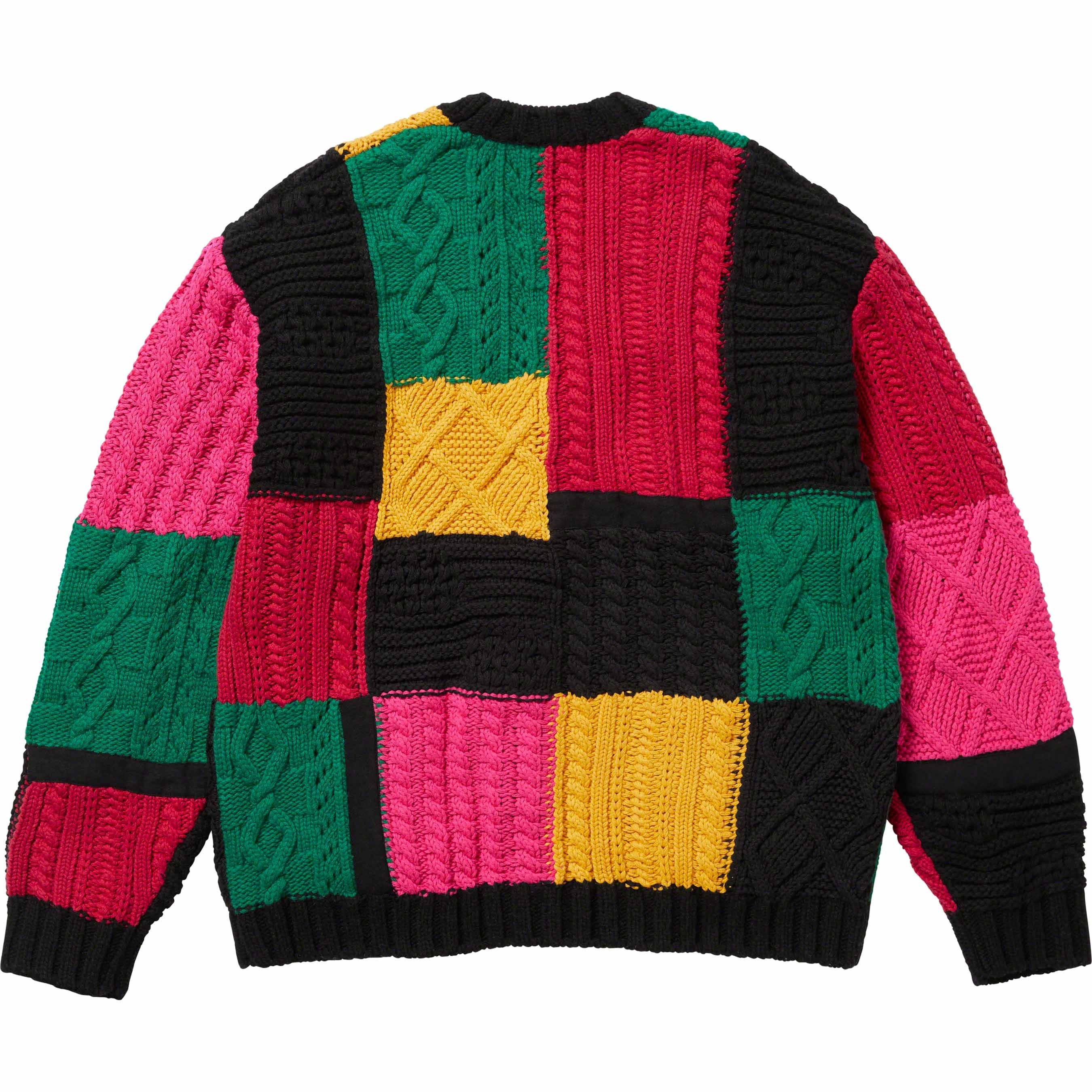 Patchwork Cable Knit Cardigan view 3